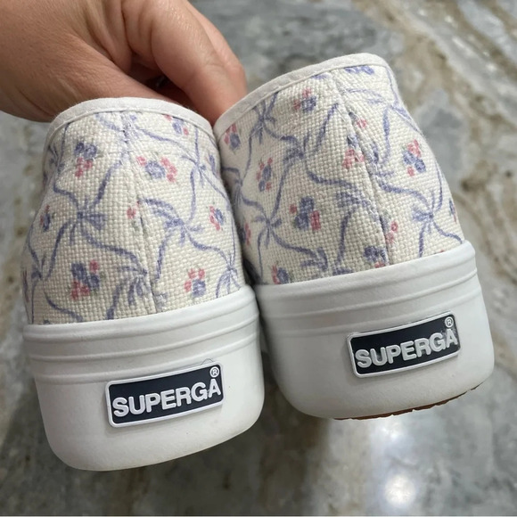 Superga X LoveShackFancy Floral Print Chunky Platform Sneakers - Picture 11 of 15